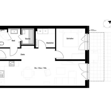 Herz Von 5 Mit Terrasse Und Sauna Apartment